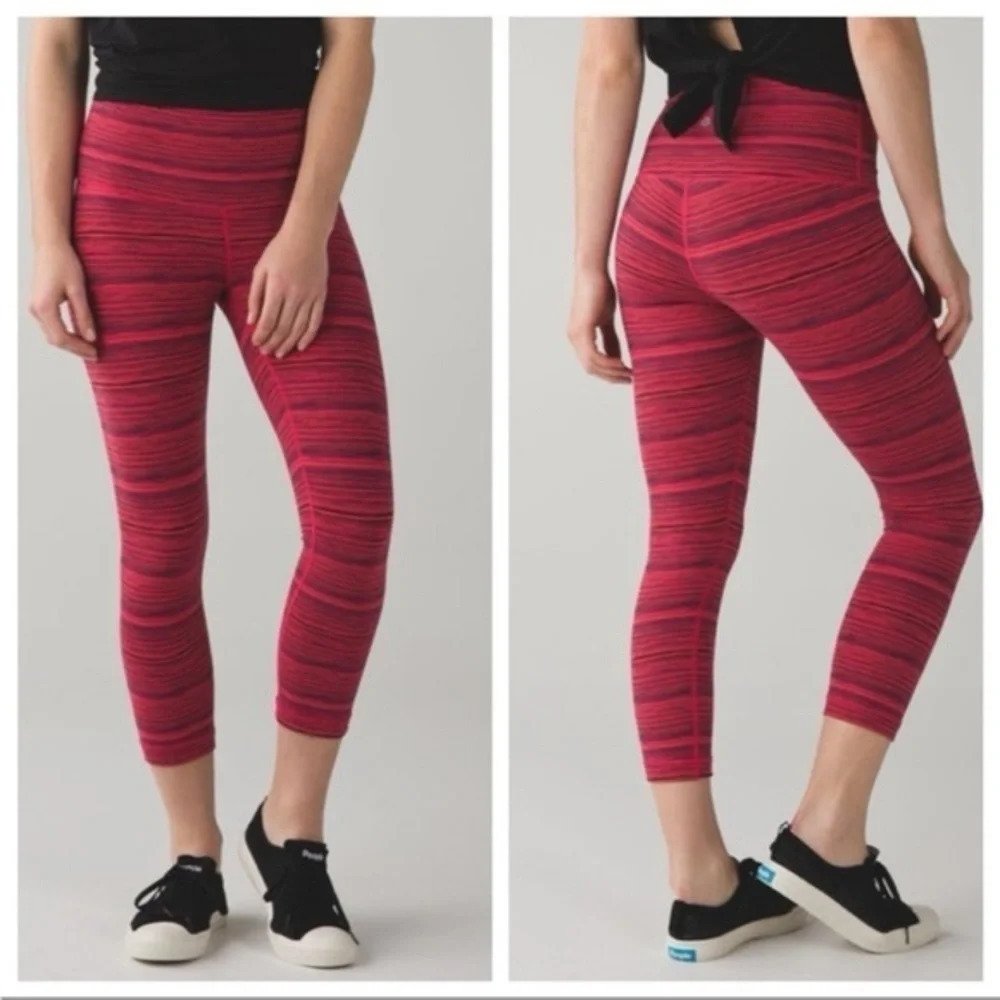 Lululemon Wunder Under Crop (Hi-Rise) Cyber Boom Juice Alarming 16301